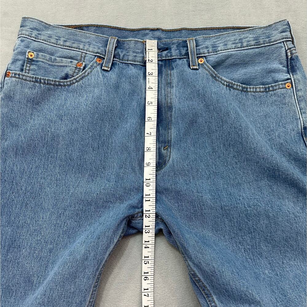 Levi’s 505 Regular Fit Light Wash Straight Leg Jeans Men’s 36x30 - Picture 8 of 12
